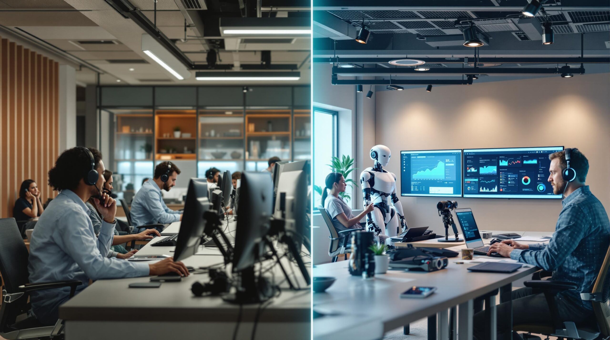 découvrez les différences clés entre un call center traditionnel et une solution d'intelligence artificielle. apprenez comment ces approches distinctes affectent la gestion des communications client, l'efficacité opérationnelle et l'expérience utilisateur.