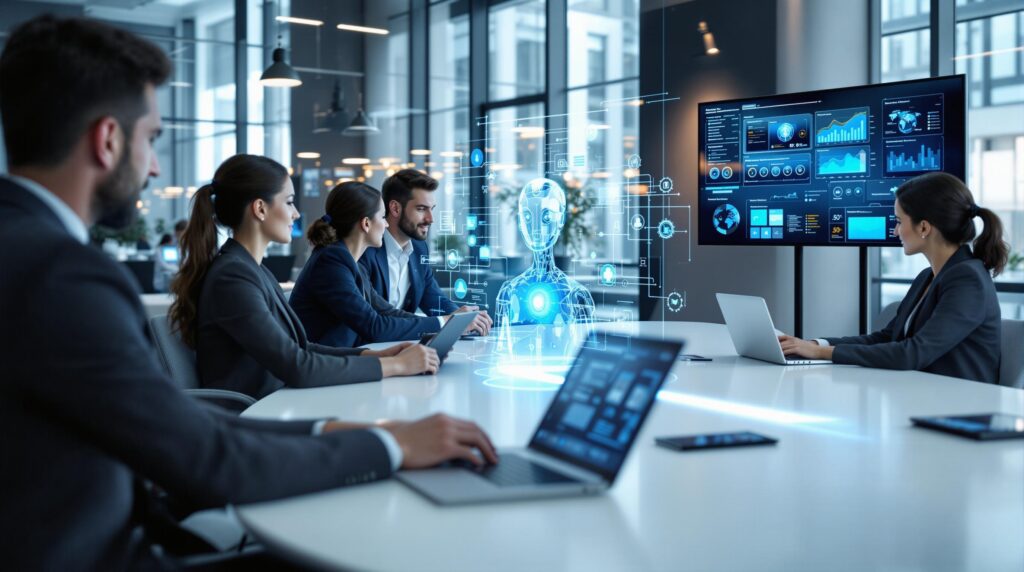 découvrez comment l'intelligence artificielle transforme les processus de ressources humaines et influence la culture organisationnelle. analyse des impacts positifs et défis liés à l'intégration de l'ia dans les pratiques rh et son effet sur la diversité, l'engagement et la performance des employés.