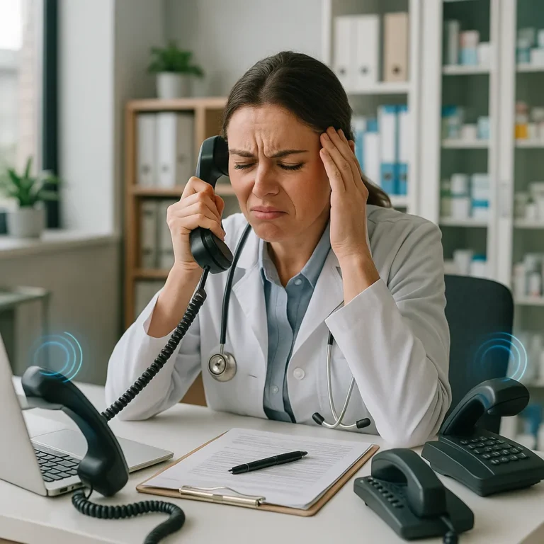 les principaux défis dans la gestion des appels téléphoniques pour les cabinets médicaux généralistes et spécialistes standard téléphonique ia ia vocale application ia voix