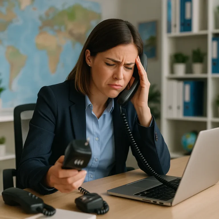 problèmes courants auxquels sont confrontées les agences de voyages. standard téléphonique ia ia vocale application ia voix