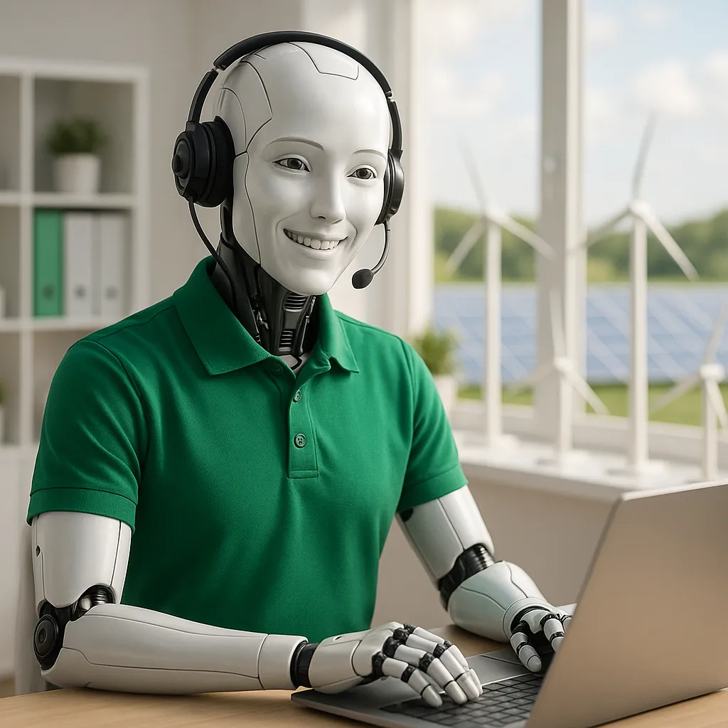 solution agent vocal ia airagent pour fournisseur d'énergie verte ia qui répond au téléphone chat vocal ia ia téléphonique